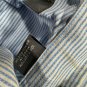 Kenneth Cole Reaction Mens Blue Striped Dress Shirt M Regular Fit Non-Iron