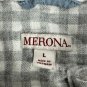 Merona Womens Gray Gingham Button Down Long Sleeve Shirt Large