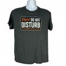 Please Do Not Disturb Graphic Tee Shirt Adult M Gray Casual Cotton Blend