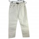 Modern American Womens White High-Rise Relaxed Straight Jeans Size 27 Modern American Womens White High-Rise Relaxed Straight Jeans Size 27