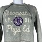 Aeropostale Womens Gray Pullover Hoodie Small - N.Y. Division Phys. Ed Patch