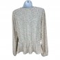 Nine Britton Womens Beige & White Polka Dot Wrap Top Tie Waist Size Small