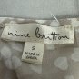 Nine Britton Womens Beige & White Polka Dot Wrap Top Tie Waist Size Small