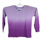 Tek Gear Purple Ombre Long Sleeve V Neck Shirt Womens Small Lightweight Stretchy Tek Gear Purple Ombre Long Sleeve V Neck Shirt Womens Small Lightweight Stretchy
