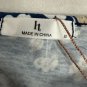 Hotouch Womens Floral Print Navy Blue Short Sleeve A Line Dress Size XL