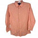 APT.9 Mens Premier Flex Slim Fit Shirt Large 16-16.5 32/33 Peach Button Down