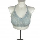 Aerie Lace Racerback Bralette XL Blue Wireless Lightweight Nylon Blend