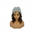 Handmade Crocheted Light Gray Womens Beanie Hat Soft Knit Winter Accessory