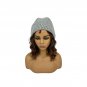 Handmade Crocheted Light Gray Womens Beanie Hat Soft Knit Winter Accessory