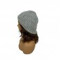 Handmade Crocheted Light Gray Womens Beanie Hat Soft Knit Winter Accessory