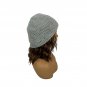 Handmade Crocheted Light Gray Womens Beanie Hat Soft Knit Winter Accessory