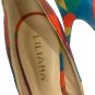 Rainbow Geometric Platform High Heels 7.5 Liliana Maniac-6 Womens Shoes