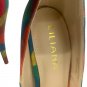 Rainbow Geometric Platform High Heels 7.5 Liliana Maniac-6 Womens Shoes