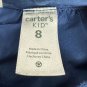Carter's Kid Navy Blue Polka Dot Dress Size 8
