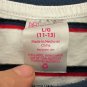 No Boundaries Womens Striped Tie-Front T-Shirt L 11-13 Red/White/Navy Casual