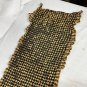 Black & Gold Ladies Ruffle Knit Scarf 100% Acrylic Soft Lightweight Stylish