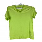 INC International Concepts Womens Neon Green V-Neck T-Shirt XL