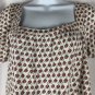 Lucky Brand Womens Floral Print Tie-Front Top Size S Cream/Red Lightweight