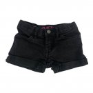 Childrens Place Girls Black Denim Shorts Adjustable Waist Size 4 Stylish