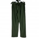 Tahari Women's XS Olive Green High-Waist Wide-Leg Pants With Tie Waist