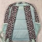 Deal Worthy Teal Purple Leopard Print Backpack 15" Laptop Padded Straps Durable