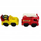 Toy Construction Mixer & Fire Truck Vehicles Set For Kids