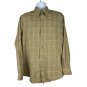 Van Heusen Mens Plaid Button Down Shirt Size Large 1616.5 Cotton Blend No Iron