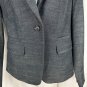 Loft Womens Blazer Jacket Size 0 Charcoal Gray Polyester Viscose Linen Blend