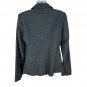 Loft Womens Blazer Jacket Size 0 Charcoal Gray Polyester Viscose Linen Blend