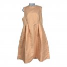 Boohoo Peach Sleeveless Midi Dress Pleated Skirt Womens Size 12 NEW