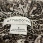 Liz Claiborne Blouse Womens S Brown Paisley Print Cap Sleeve Smocked Hem