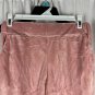 Womens Velvet-Like Cowl Neck Top & Pants Pajama Set Small Pink