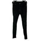 Shein Distressed Black Skinny Jeans Women’s Size Small S Ripped Stretch Denim