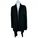 Coldwater Creek Black Open Front Asymmetrical Cardigan Womens Size L Lightweight Coldwater Creek Black Open Front Asymmetrical Cardigan Womens Size L Lightweight