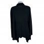 Coldwater Creek Black Open Front Asymmetrical Cardigan Womens Size L Lightweight