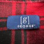 George Red & Black Plaid Button-Down Shirt Mens XLT Long Sleeve Casual Fit