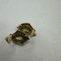 Gold & Silver-Tone Clip-On Earrings Retro Style