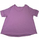 Cato Womens Plus Size 22/24W Purple Short Sleeve Blouse Relaxed Fit