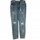 Good American Womens Jeans Size 00 Distressed Medium Wash High Rise Straight Fit