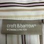 Croft & Barrow Womens 3X Button Down Short Sleeve Striped Shirt Stretch Relaxed