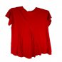 Blue B. Collection Poppy Red T-Shirt With Sequin Cowboy Boots Design Size M