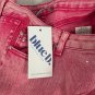 Blue B. Collection Pink Medium Distressed Studded Denim Pants Straight-Leg