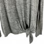 Nine Britton Womens Gray Long Sleeve Tie Front Top Size M