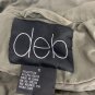 Deb Womens Olive Green Jacket With Gold Sequined Sleeves Lightweight S