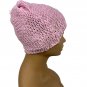 Reebok Women's Pink Knit Beanie Rams Logo One Size Fits All 100% Acrylic