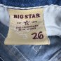 Big Star Womens Remy Low Rise Fit Denim Shorts Size 26 Blue Embroidered Pockets