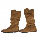 Dream Pairs Womens Brown Faux Leather Knee-High Boots Size 9.5