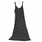 Sonoma Life+Style Striped Maxi Dress Sleeveless V-Neck Black & White XL