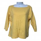 Talbots Petites Womens Yellow 34 Sleeve Cotton Top Size Large Lightweight Casual Talbots Petites Womens Yellow 34 Sleeve Cotton Top Size Large Lightweight Casual