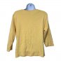 Talbots Petites Womens Yellow 34 Sleeve Cotton Top Size Large Lightweight Casual